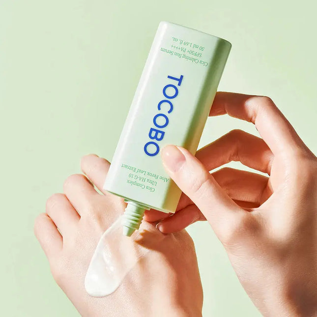 Fluide solaire apaisant au Cica SPF50+ PA++++ - TOCOBO