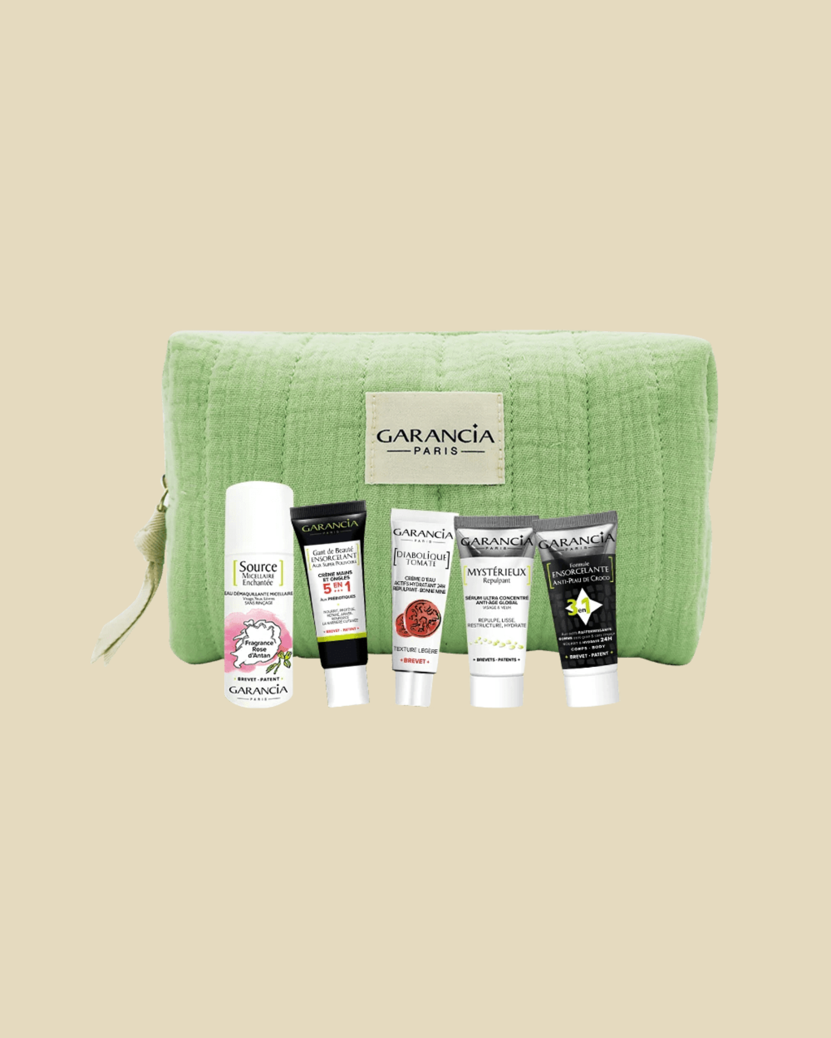 Coffret Mes essentiels beauté 5pcs + trousse - GARANCIA PARIS